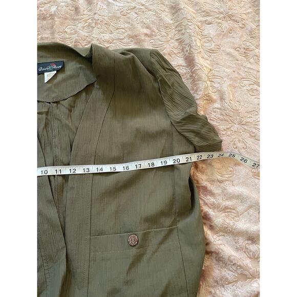 Vintage 80s/90s olive green 2 piece‎ set with midi dress size large - Picture 9 of 11